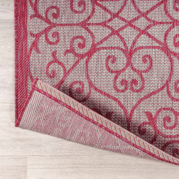 Madrid Vintage Filigree Textured Weave Indoor/outdoor Area Rug
